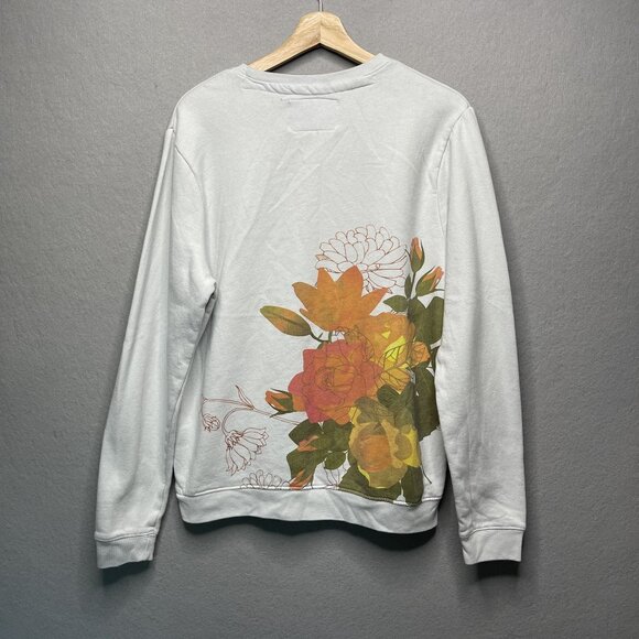 Blind Rooster Unisex Floral Graphic Crew Neck Sweatshirt L - Picture 6 of 8